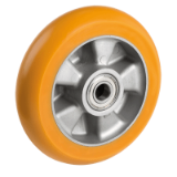 TR polyurethane wheels with ergonomic round profile and aluminium centre