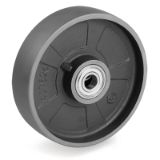 69SC - Cast iron solid wheels, hub with ball bearing facilities