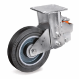 SF/EES MHD - Sigma elastic rubber wheels, cast iron centre, fixed electrowelded sprung-loaded bracket type EES MHD