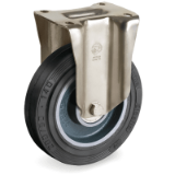 SF/P - "SIGMA ELASTIC" rubber wheels, cast iron centre, fixed bracket type "P"