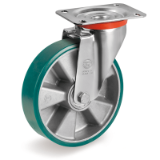 TR polyurethane wheels, aluminium centre, standard duty brackets type (NL)