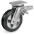 SRP/EE MHD FR - "SIGMA ELASTIC" rubber wheels, aluminium centre, swivel top plate bracket type "EE MHD" with brake