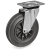 SRP/SL - Black rubber wheels with polypropylene, lightweight support rotating "SL"