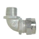 Aluminum Liquidtight Strain-Relief Connectors - 90° Elbow - Flexible Cord and Cable Fittings