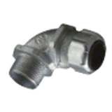 Steel Liquidtight Strain Relief Connectors - 90° Angle - Flexible Cord and Cable Fittings