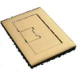 Rectangular Floor Box Covers  Metallic