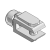 KF-15 - Cerniera doppia in acciaio zincato per stelo a norma ISO 8140 completa di perno