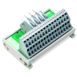 830-800/000-317 - Potential distribution module, 2 potentials, with 2 input clamping points each, Conductor cross-section up to 6 mm², with lever, with 16 output clamping points each, Conductor cross-section up to 2.5 mm²