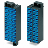 726-142 - Matrix patchboard, 32-pole, Marking 33-64, suitable for Ex i applications, Color of modules: blue, Module marking, side 1 and 2 vertical