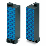 726-346 - Matrix patchboard, 32-pole, Marking 33-64, suitable for Ex i applications, Color of modules: blue, Module marking, side 1 and 2 vertical, for 19" racks, 180° rotated