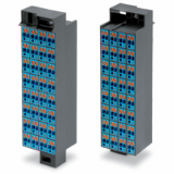 726-802 - Matrix patchboard, 32-pole, Marking 33-64, Color of modules: blue, for 19" racks