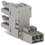 890-1661 - h-distribution connector, 3-pole, Cod. B, 1 input, 2 outputs, outputs on one side, 2 locking levers