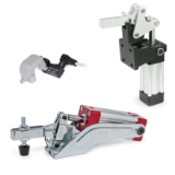 Pneumatically operated clamps