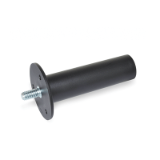 EN 539.2 A - Cylindrical handle, Threaded stud, Type A, with hand guard, one side