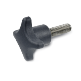 GN 6335.5 - Hand knobs, Type SK, Duroplast, with threaded stud, Stainless Steel