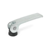 GN 927.3 - Stainless Steel-Clamping levers with eccentrical cam with internal thread, Type B, Plastic contact plate without setting nut, Inch