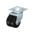 LDA-POA - Light duty twin wheel swivel castor with top plate fitting with nylon wheel
