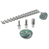 Pins for securing roller or guiding slides in 0 position