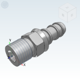 WSH51_52 - Insertion type hose connector British pipe thread · 60 ° inner cone sealing